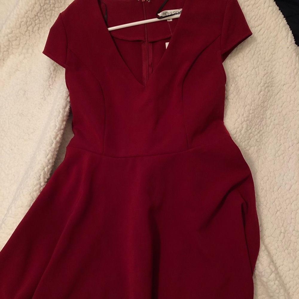 Red classy dress